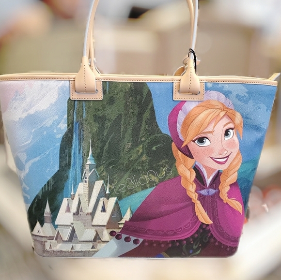 DISNEY DOONEY & BOURKE FROZEN ELSA ANNA TOTE - Picture 2 of 8